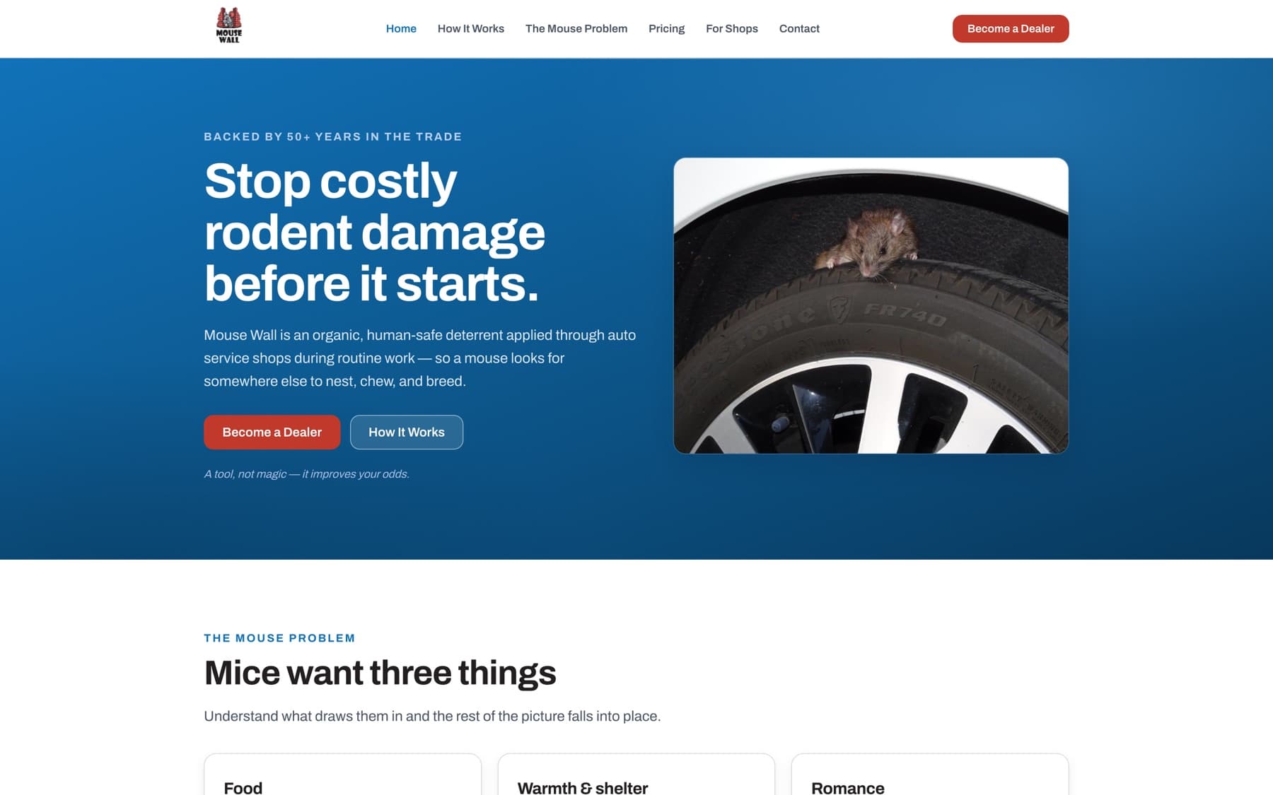 MouseWall product site homepage